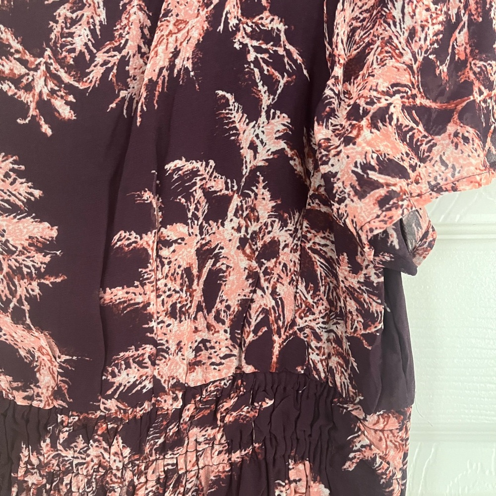Anthropologie Purple and Pink Floral Dress - Picture 7 of 7